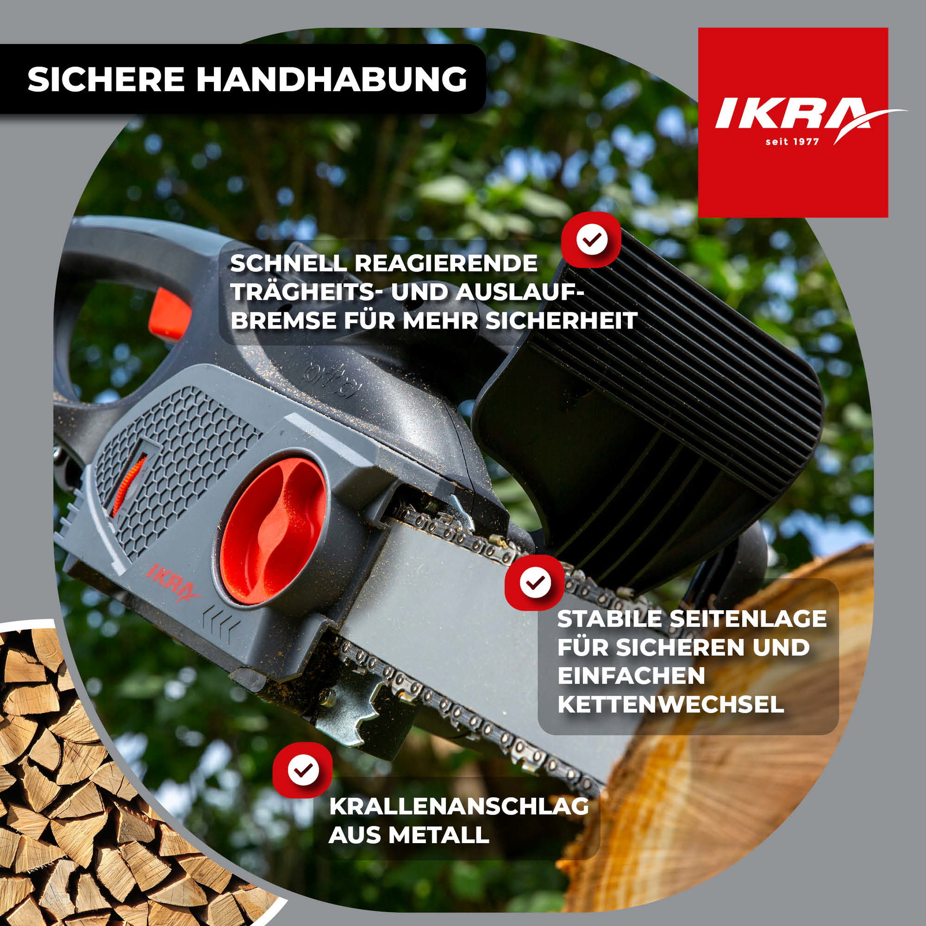 Elektro Kettensäge KSE 2400-40 mit OREGON Markenschwert & Kette