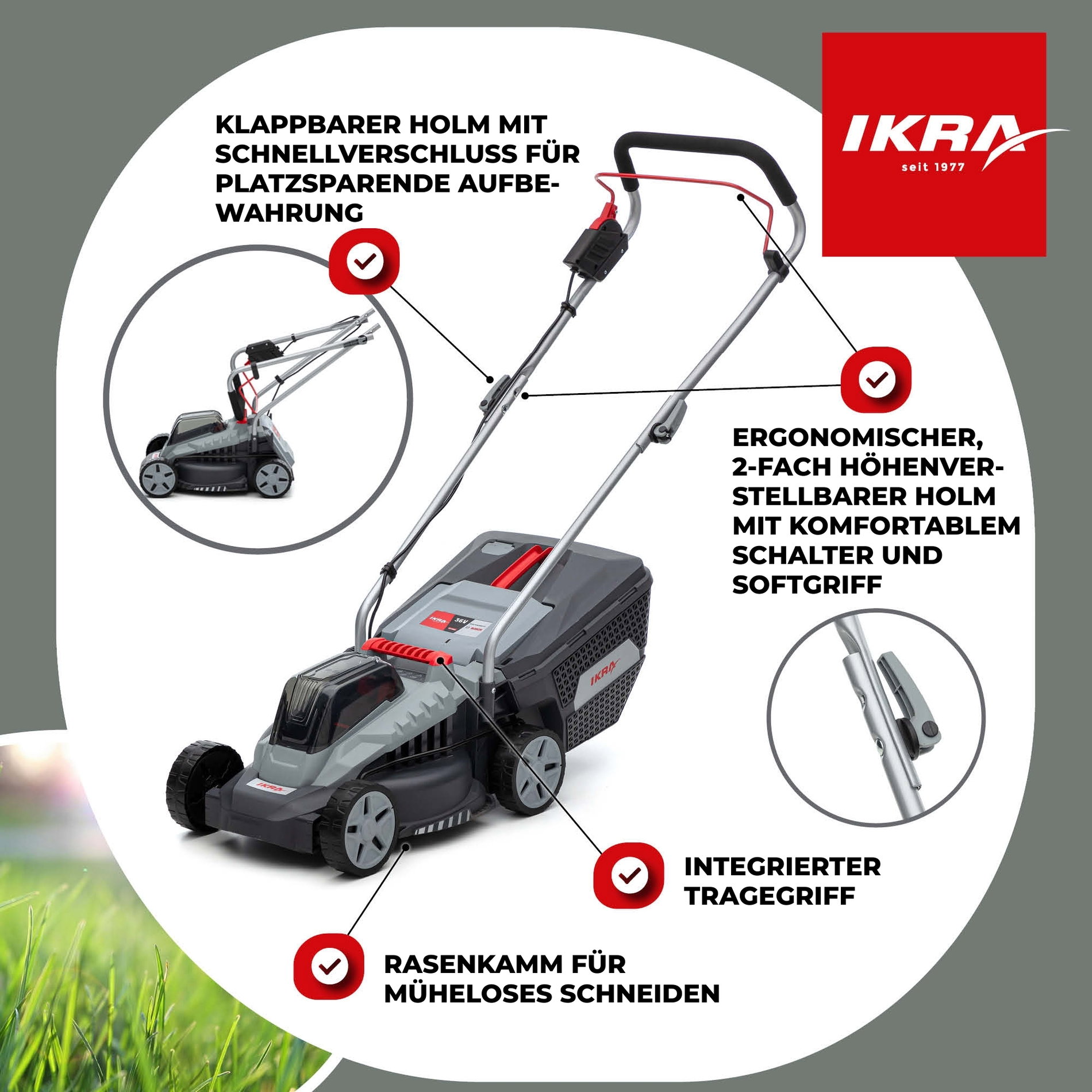 Akku Rasenmäher IB-LM 33 ikra Bosch