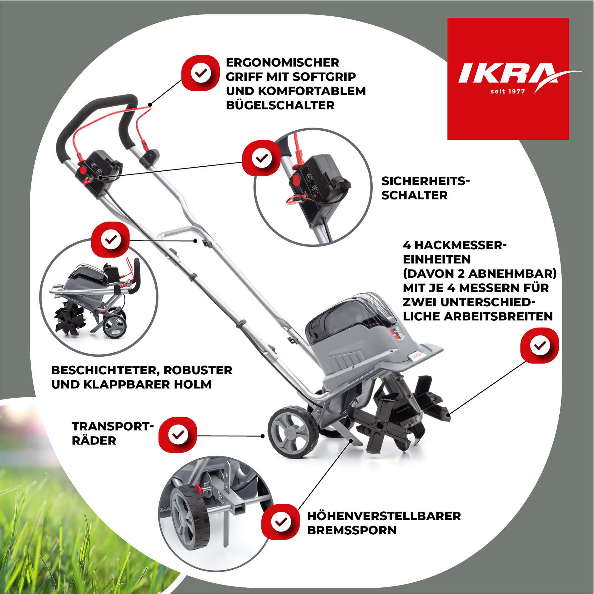 Akku Bodenhacke Kultivator IB-TC 36 IKRA BOSCH