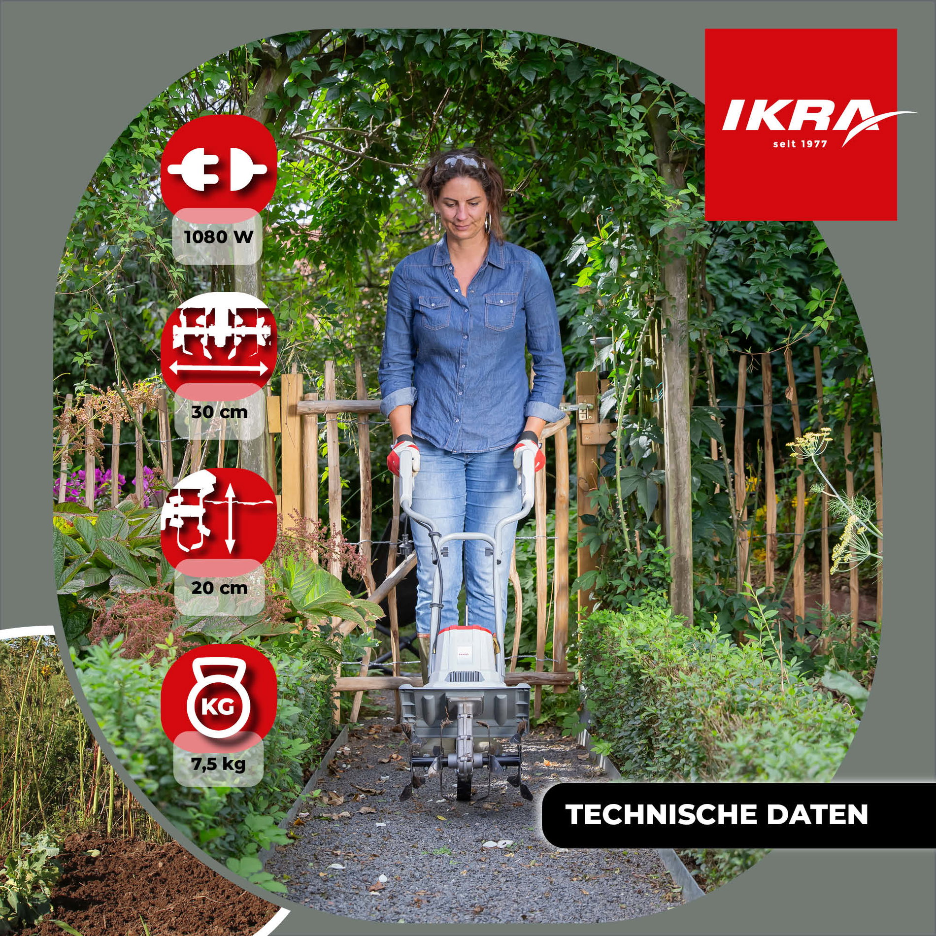 Elektro Bodenhacke Kultivator IET 1030