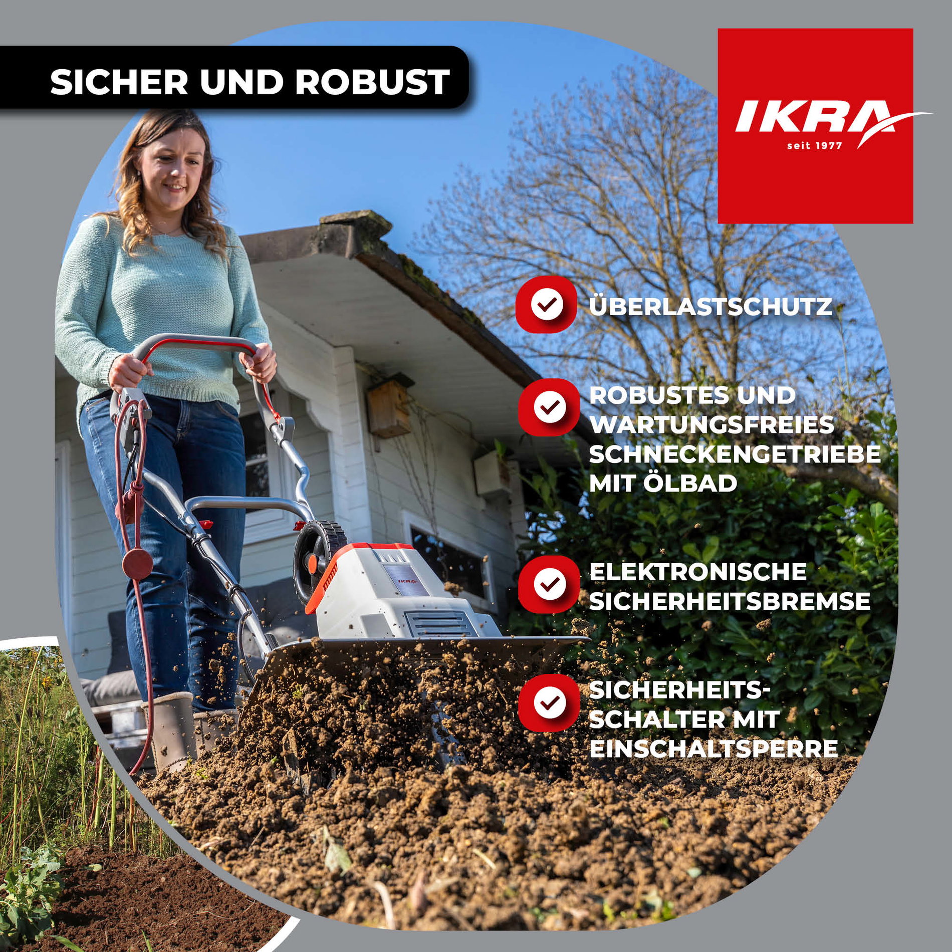 Elektro Bodenhacke Kultivator IEM 1500