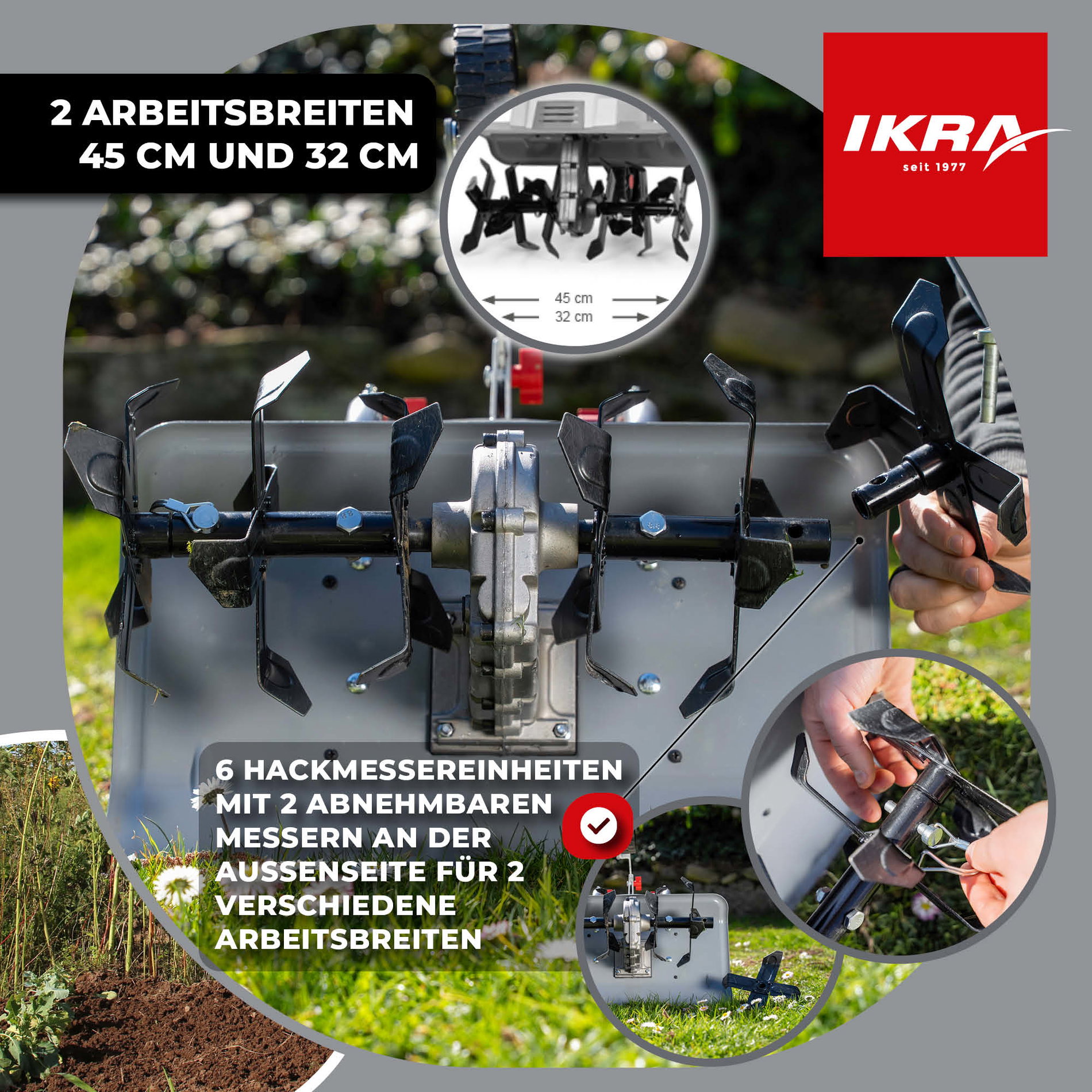 Elektro Bodenhacke Kultivator IEM 1500