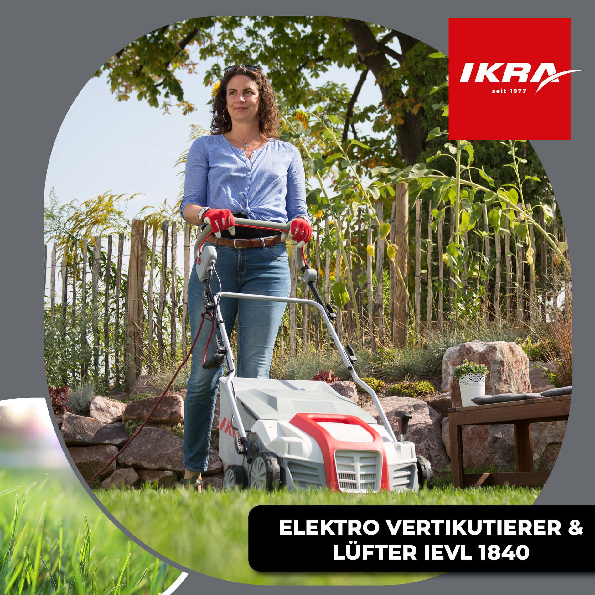 Elektro 2in1 Vertikutierer & Lüfter IEVL 1840 ikra inkl. Unkrautstecher