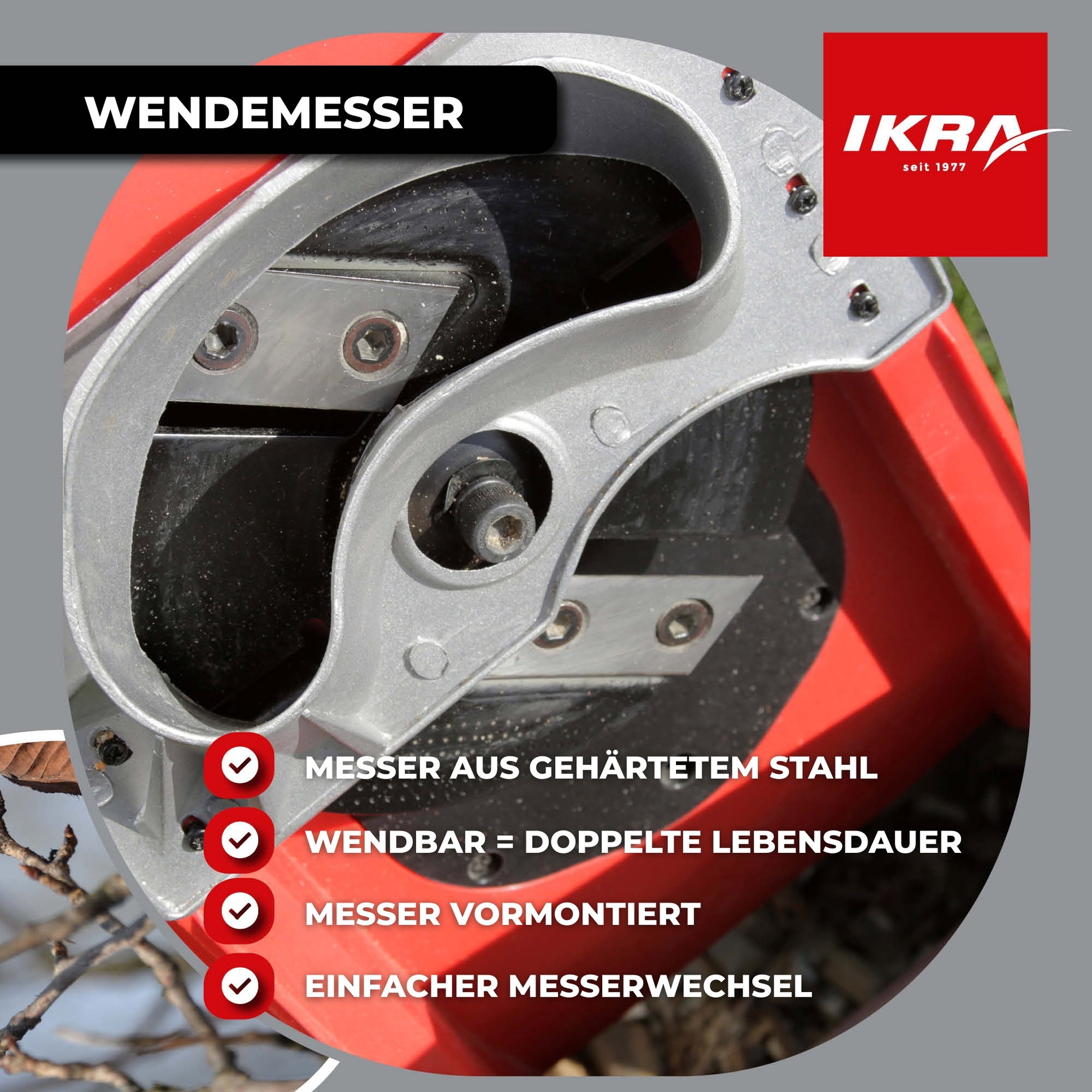 Elektro Gartenhäcksler Messerhäcksler IMH 2500