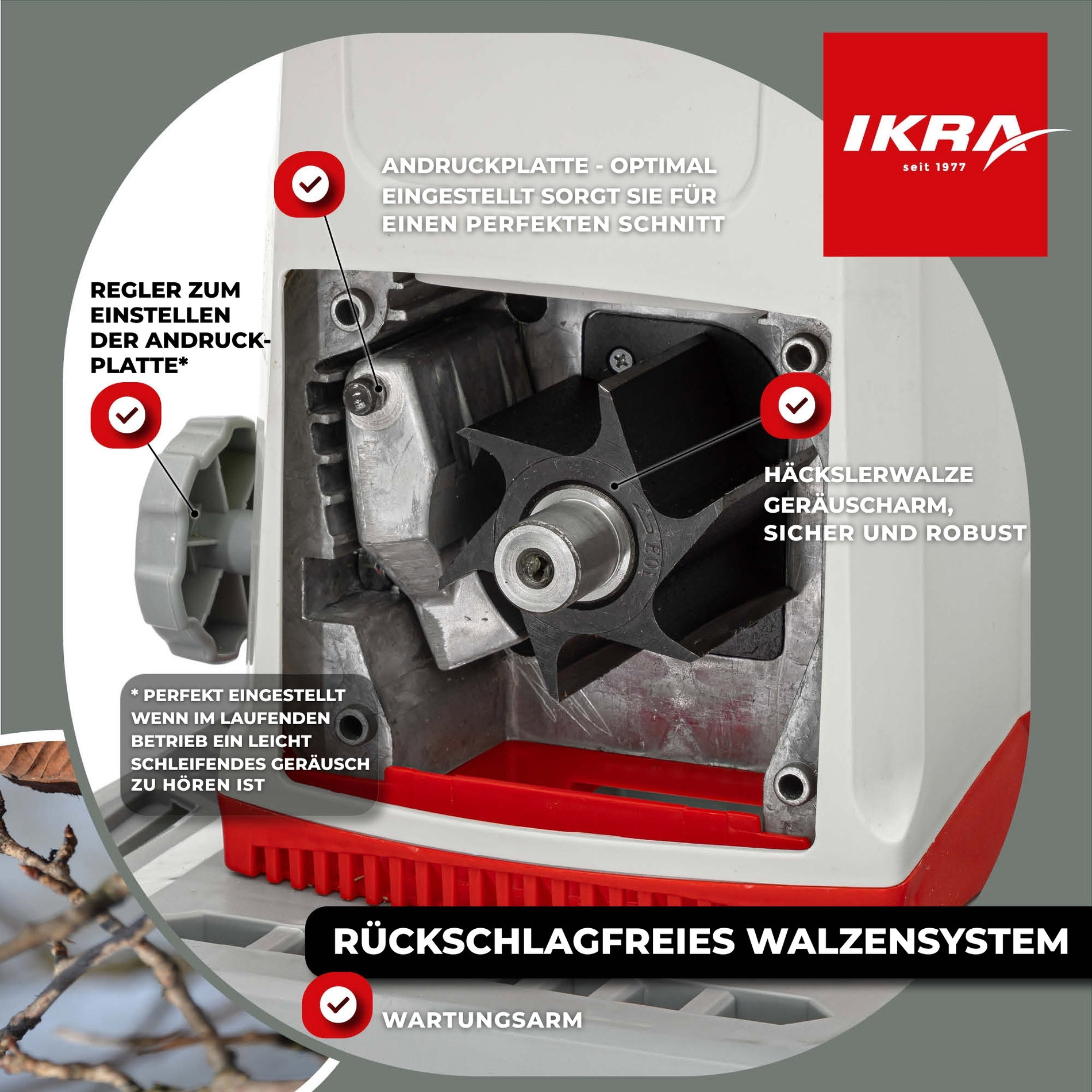 Elektro Leisewalzen Gartenhäcksler ILWH 3000
