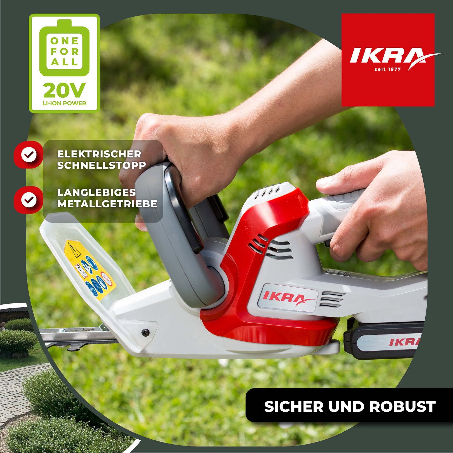 Akku Heckenschere IAHS 20-1 ikra Akku & Standardladegeraet