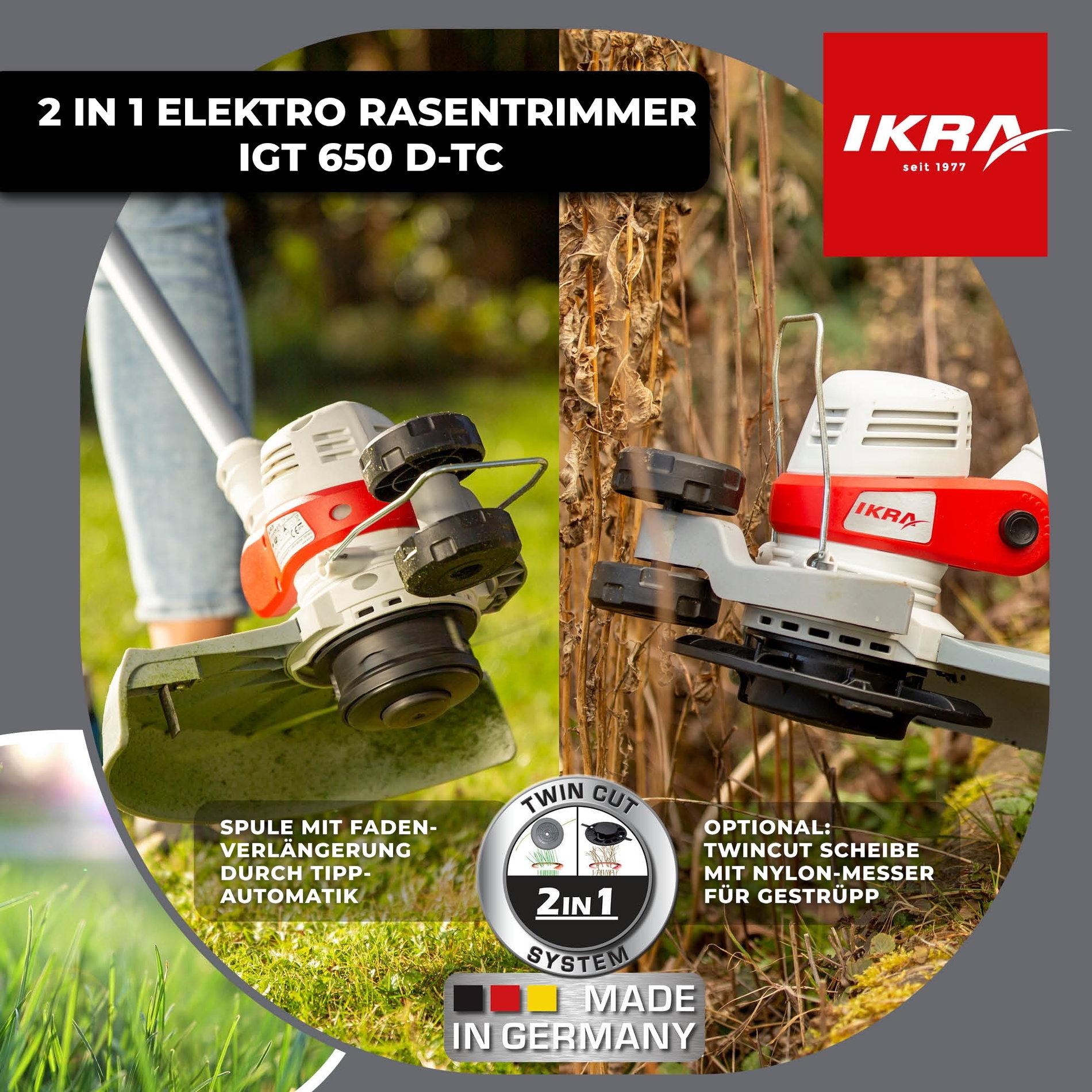 Elektro Rasentrimmer IGT 650 D-TC & TwinCut