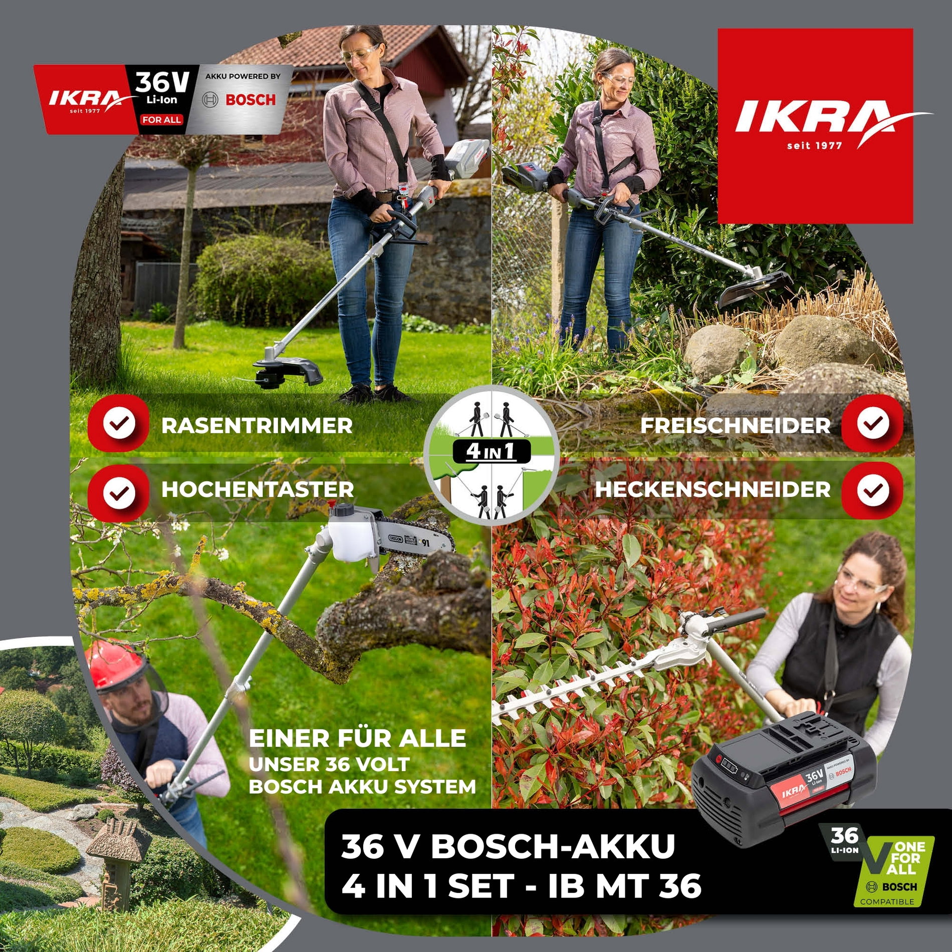 Akku Multitool IB-MT 36 4-in-1 ikra Bosch