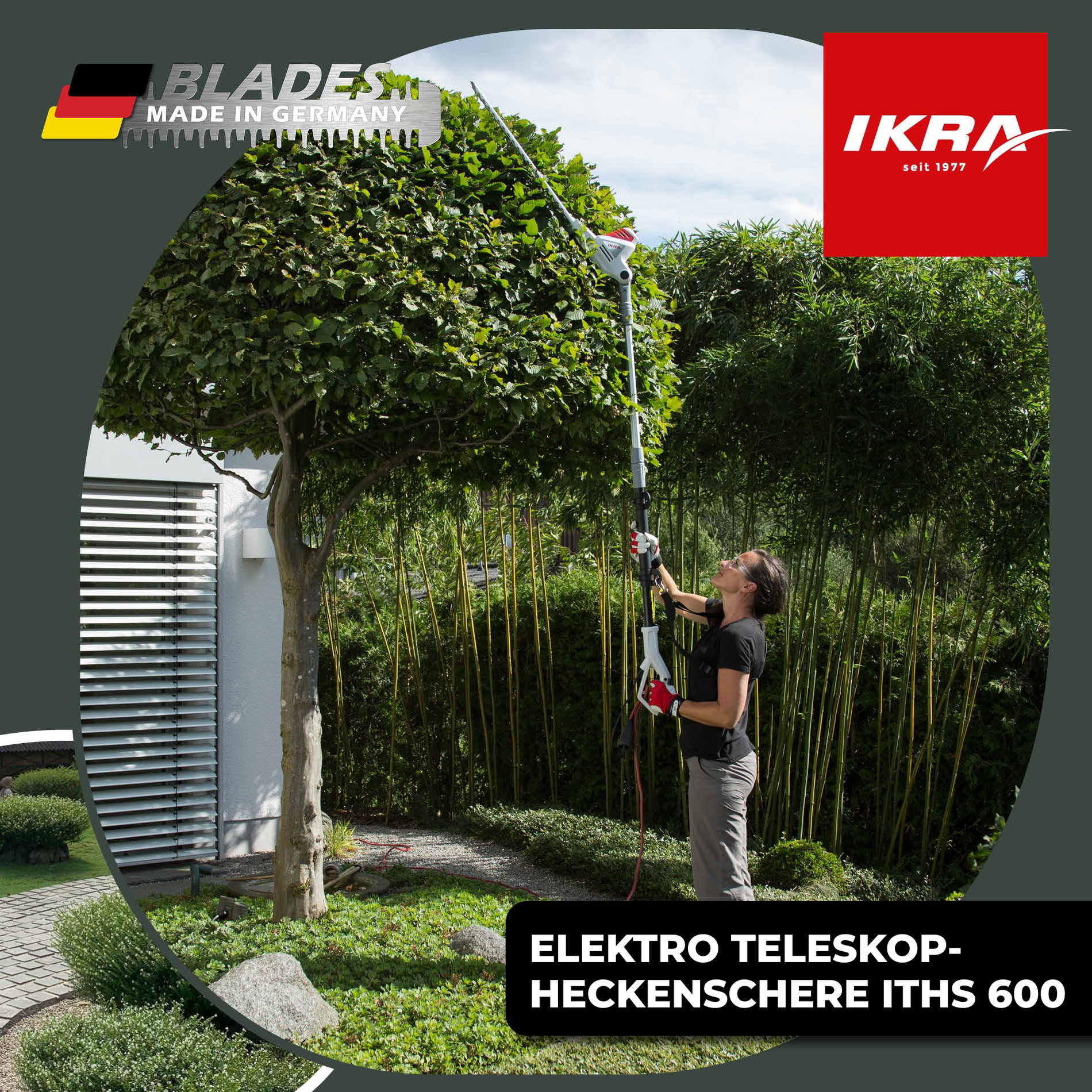 Elektro Teleskop Heckenschere ITHS 600 inkl. Schultergurt