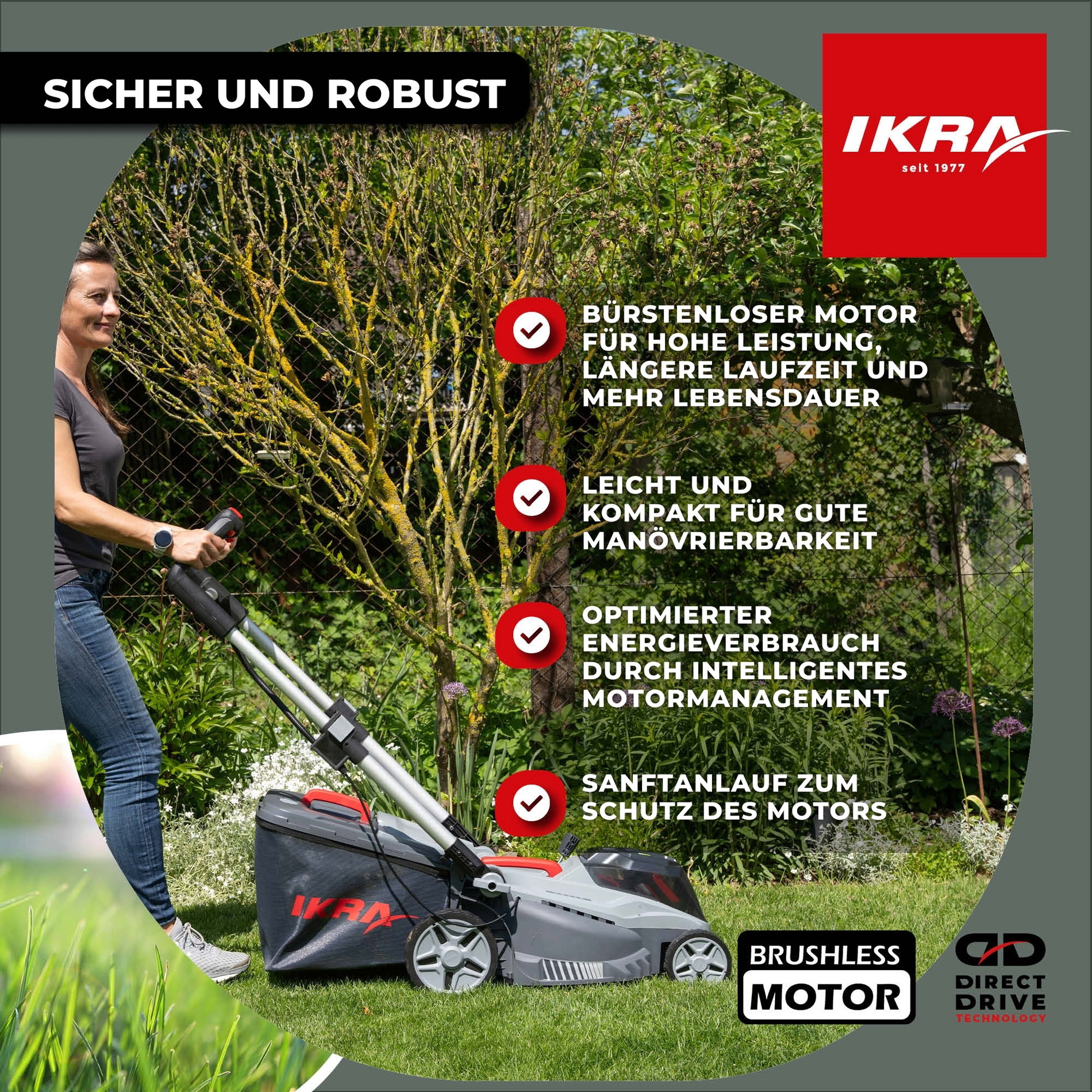 Akku Rasenmäher IB-LM 38 ikra Bosch