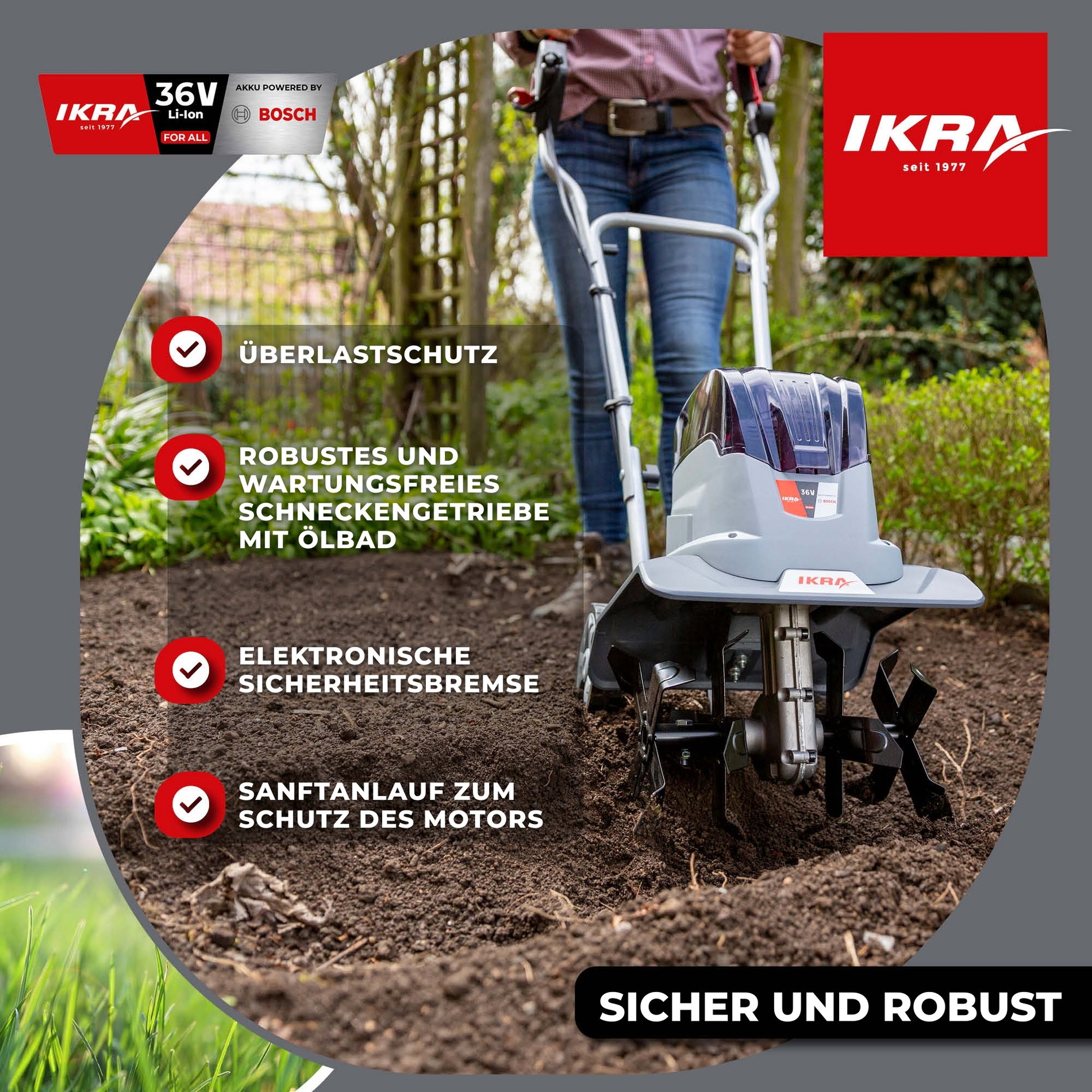 Akku Bodenhacke Kultivator IB-TC 36 IKRA BOSCH