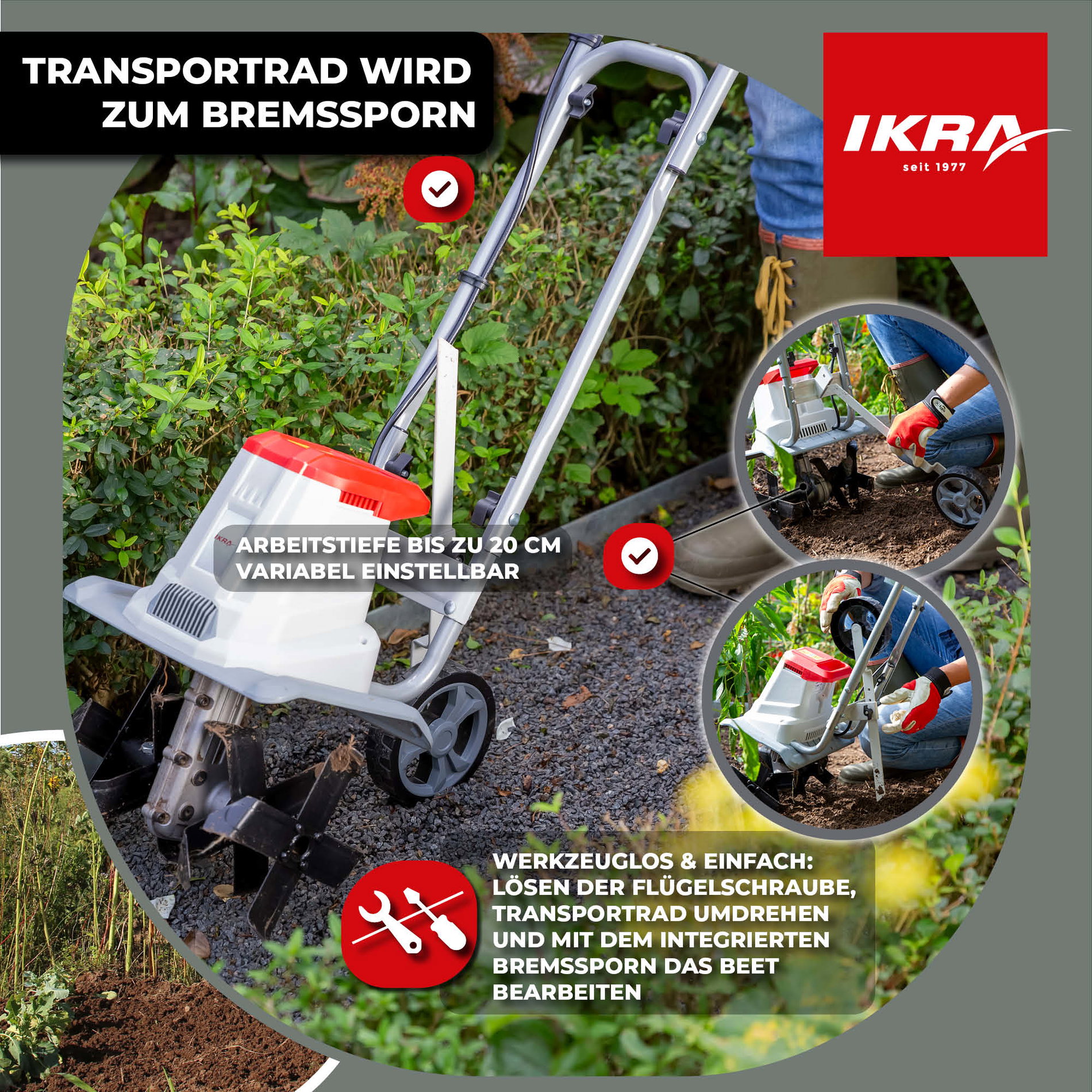 Elektro Bodenhacke Kultivator IET 1030