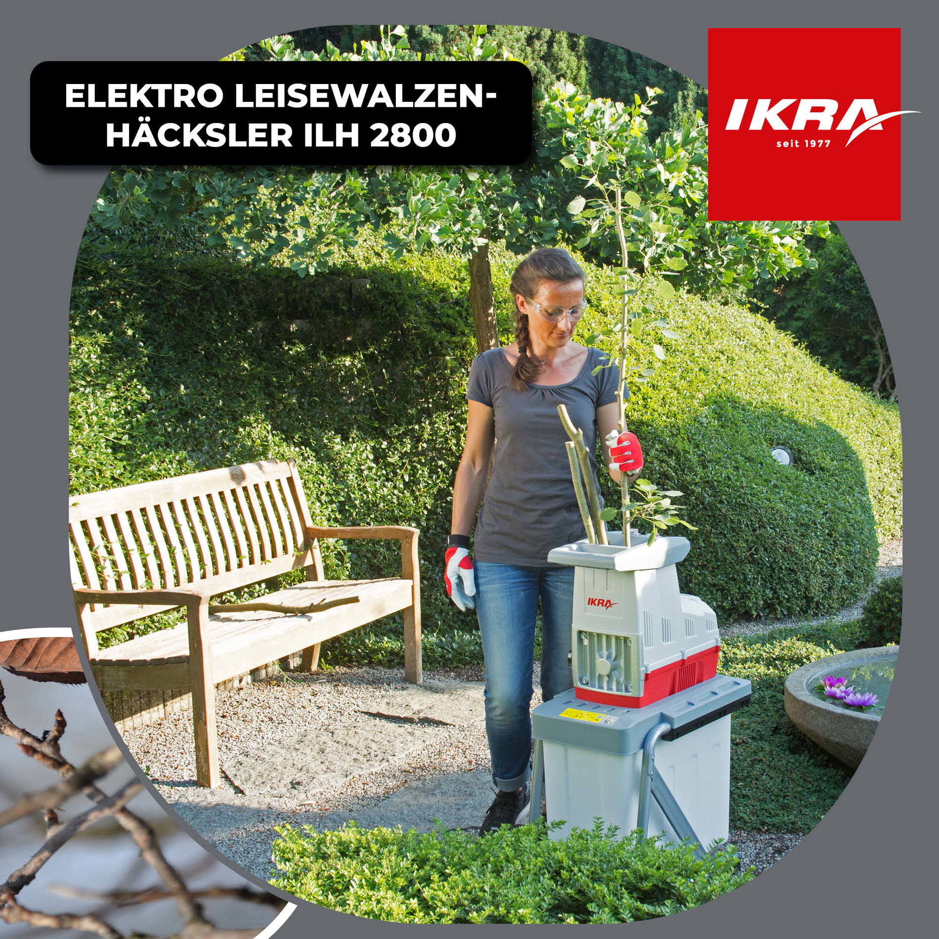 Elektro Leisewalzen Gartenhäcksler ILH 2800