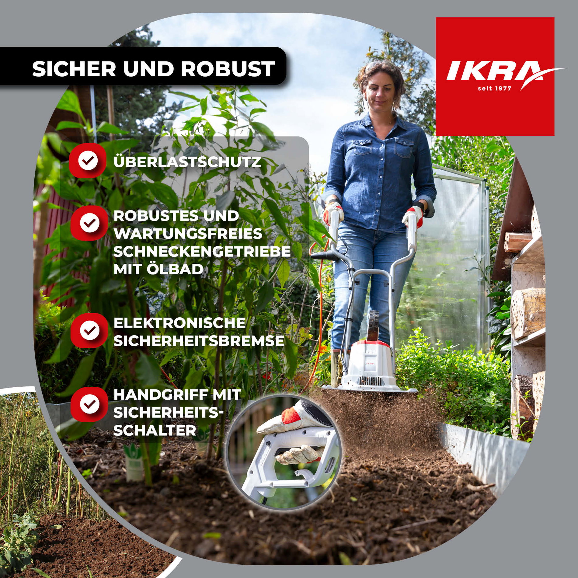 Elektro Bodenhacke Kultivator IET 1030