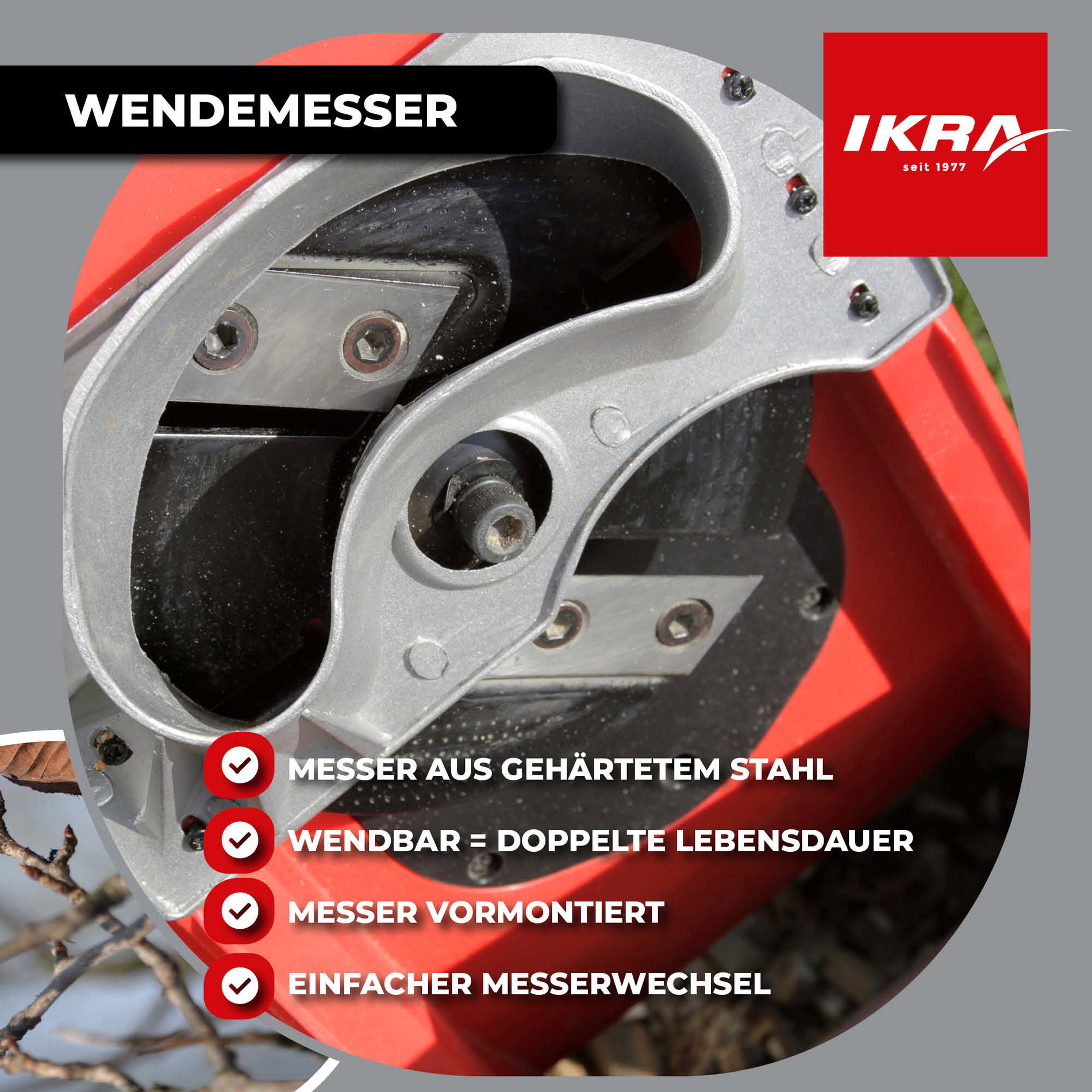Elektro Gartenhäcksler Messerhäcksler IMH 2500 inkl. Stopfer & Sack mit Ersatzmesser & Schutzbrille