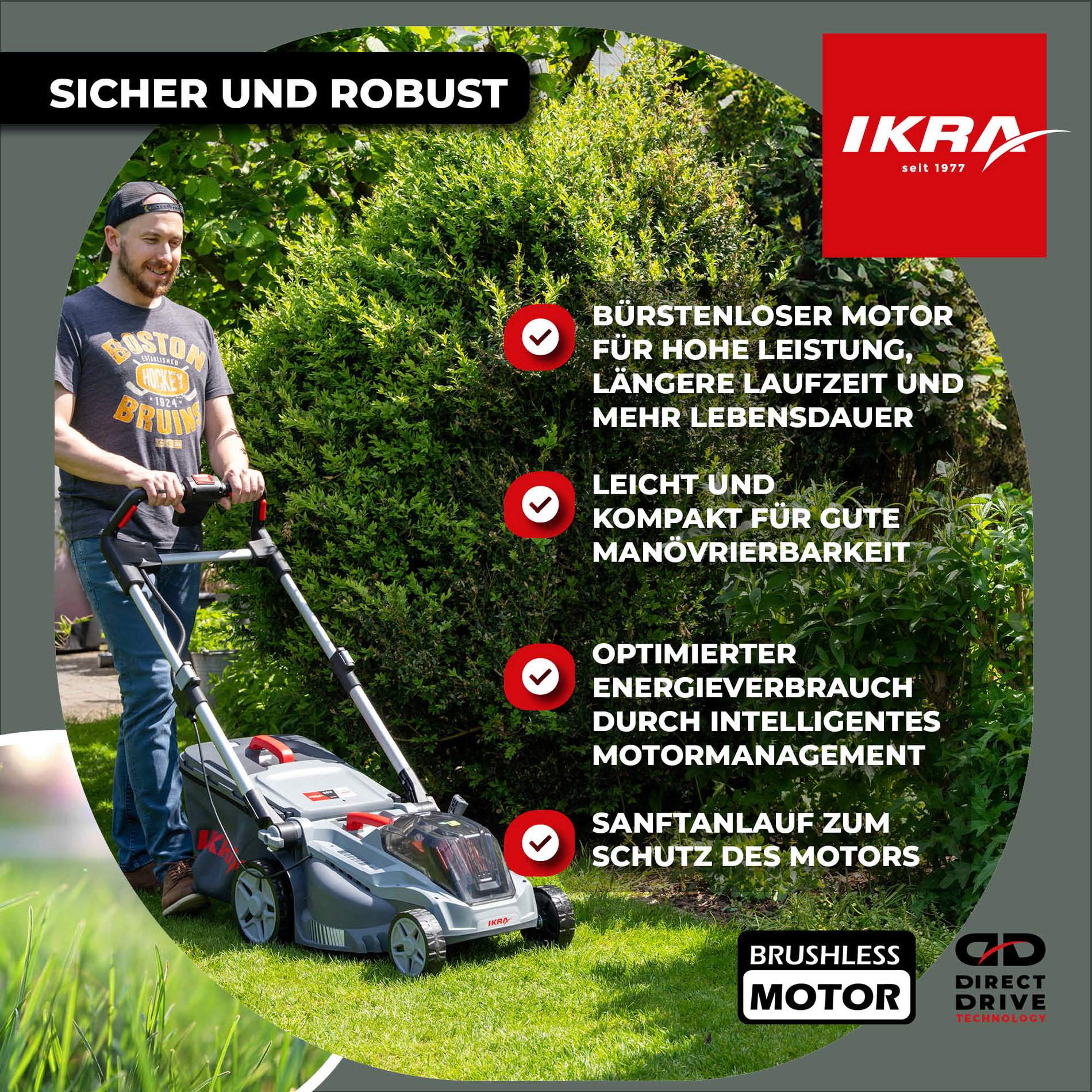 Akku Rasenmäher IB-LM 43 ikra Bosch