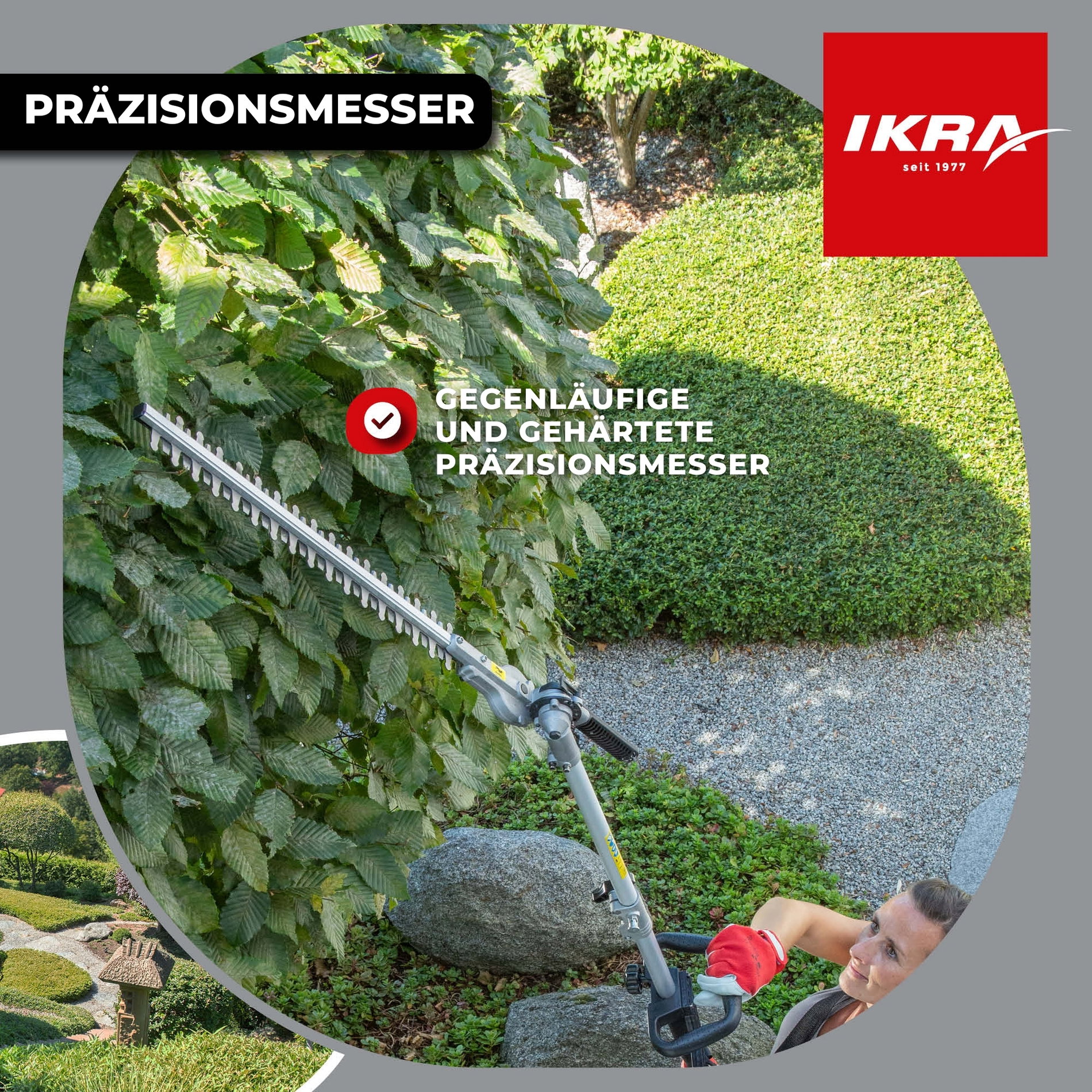 Benzin 4 in 1 Multitool IBKH 33 mit Kettenfeile & Schutzschild & Schultergurt