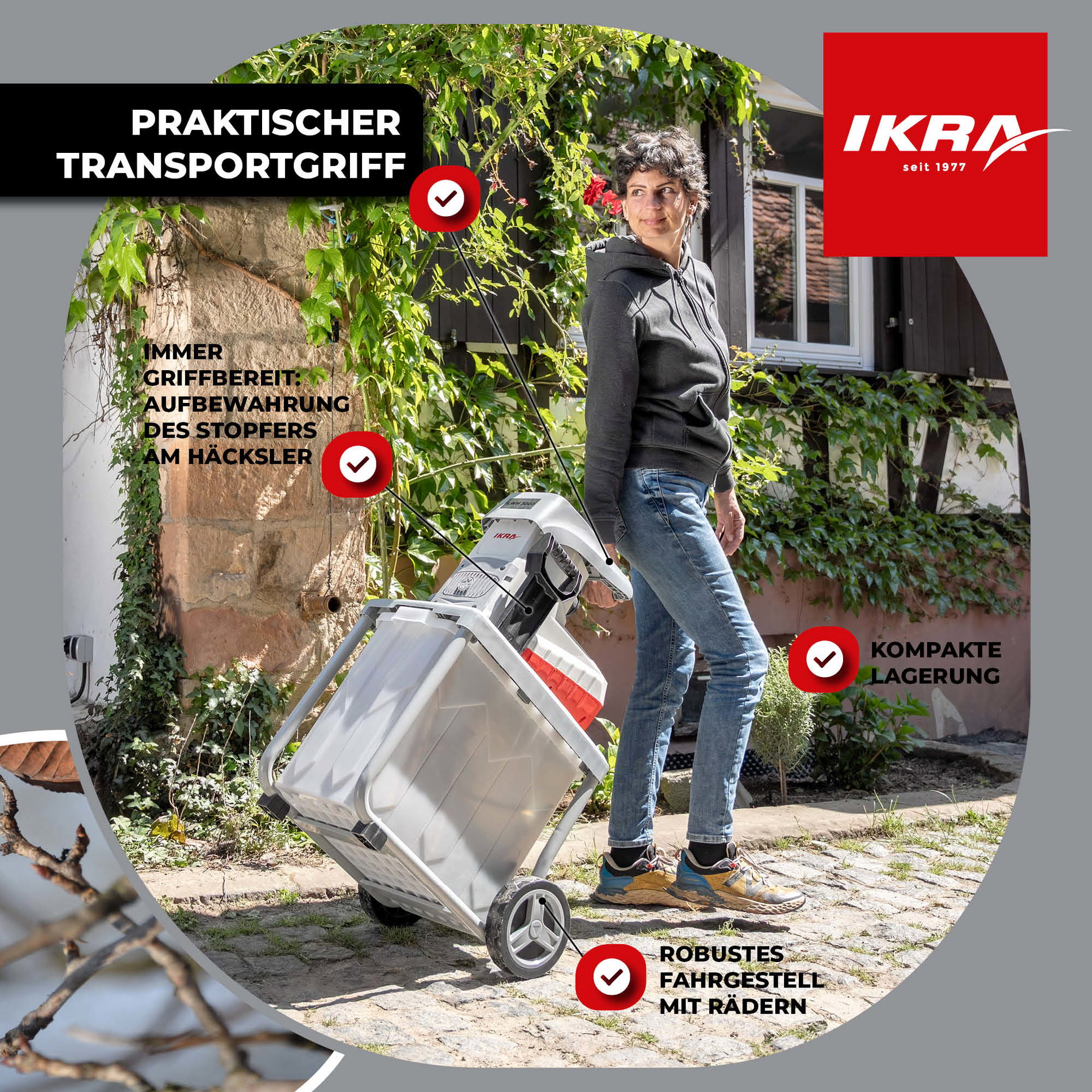 Elektro Leisewalzen Gartenhäcksler ILWH 3000