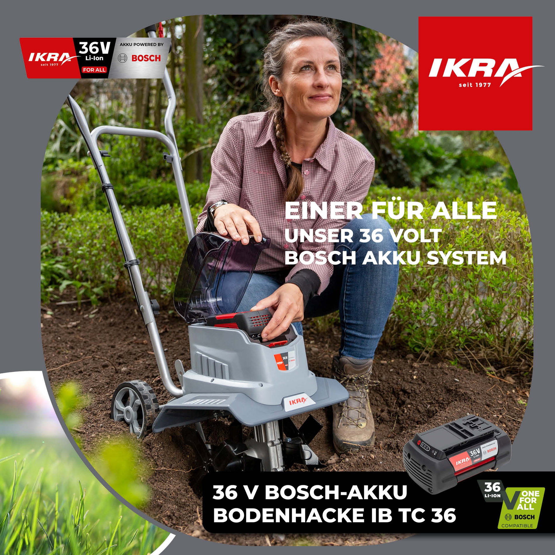 Akku Bodenhacke Kultivator IB-TC 36 IKRA BOSCH