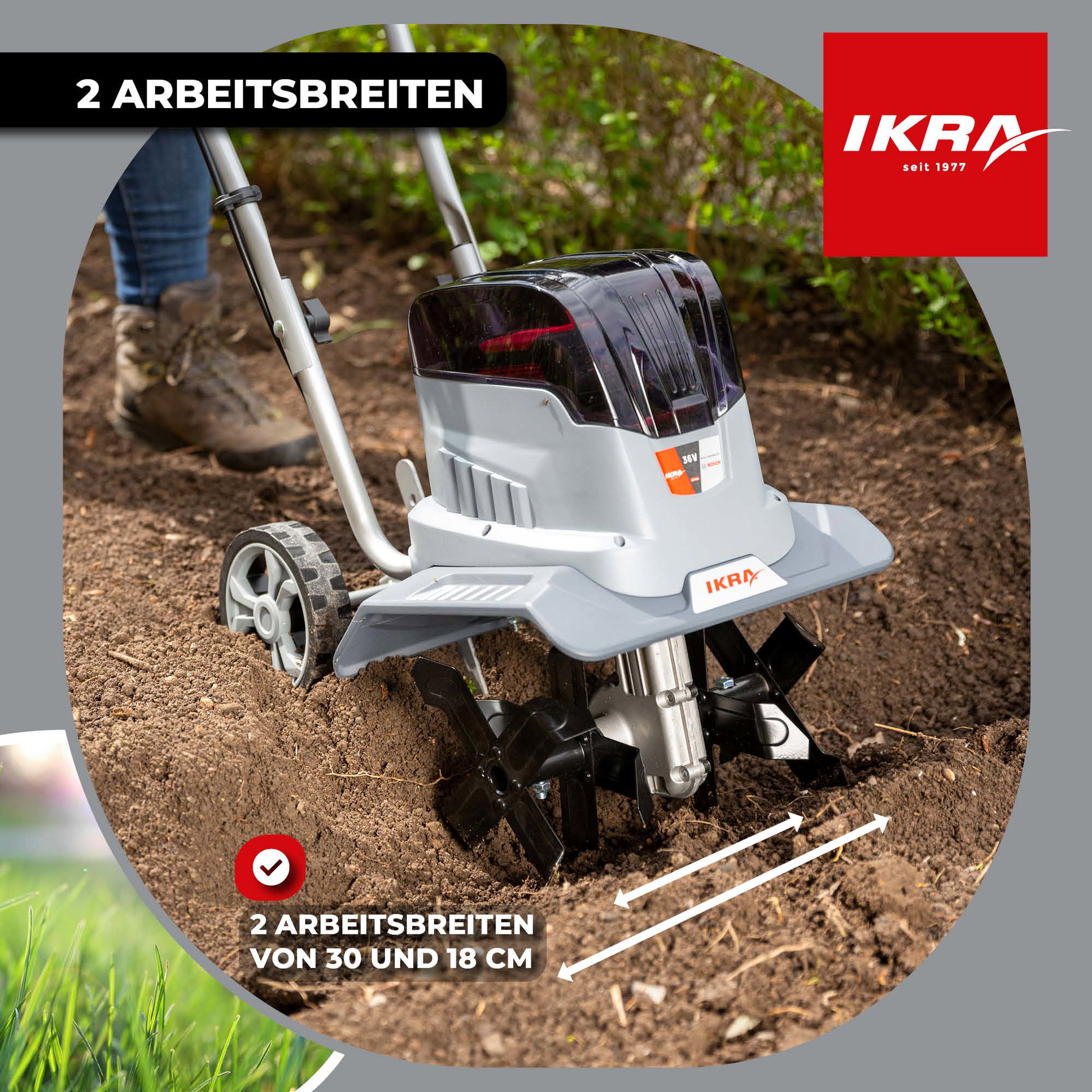 Akku Bodenhacke Kultivator IB-TC 36 IKRA BOSCH