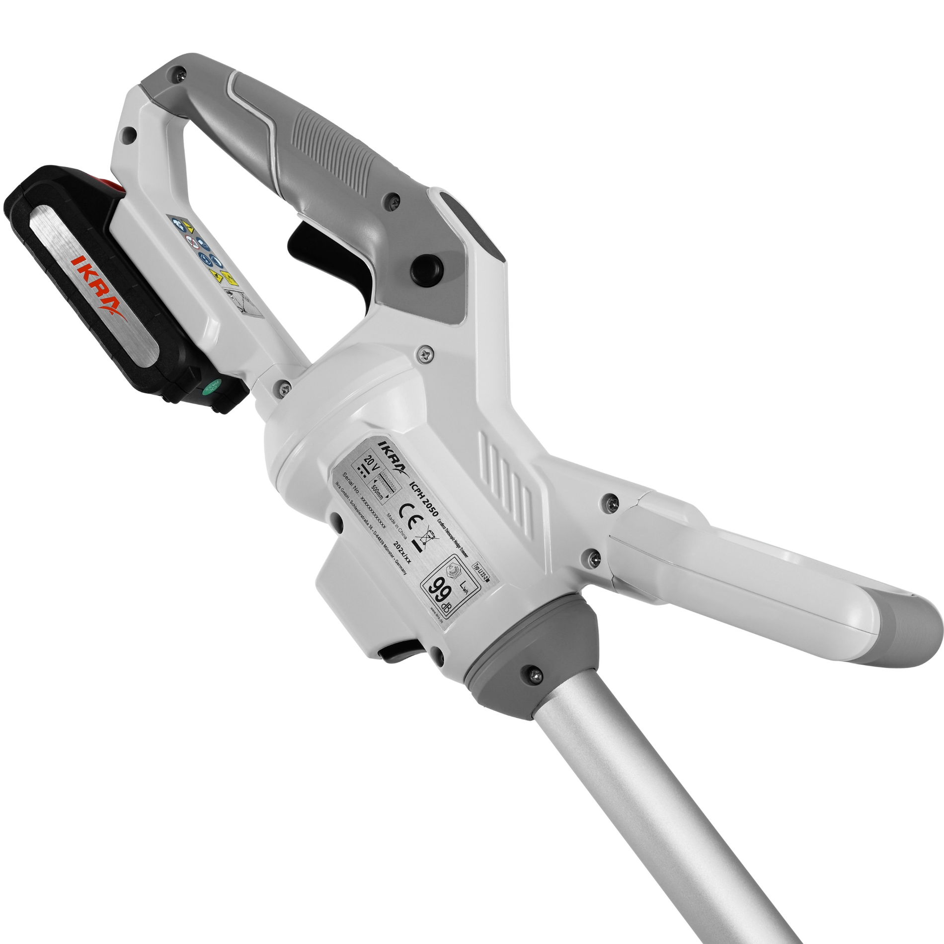 Akku Teleskop Heckenschere ICPH 2050 Akku Lader | IKRA Gartengeräte