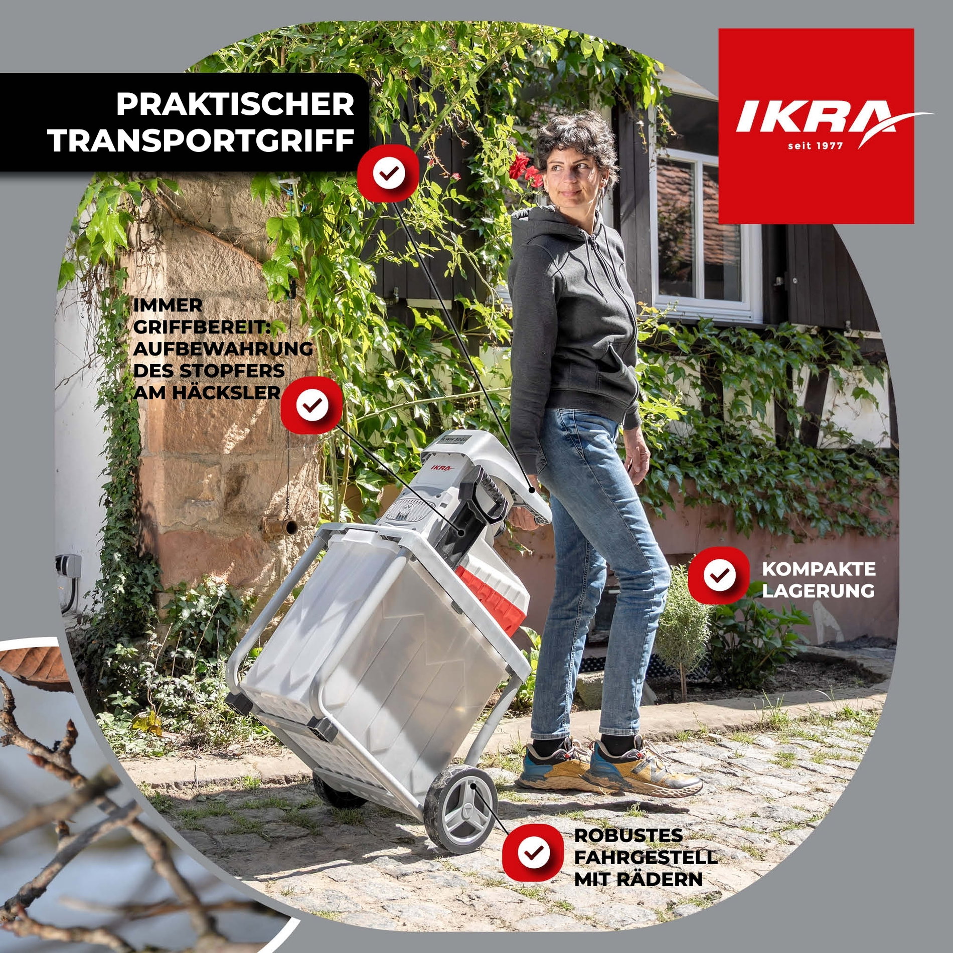 Elektro Leisewalzen Gartenhäcksler ILWH 3000