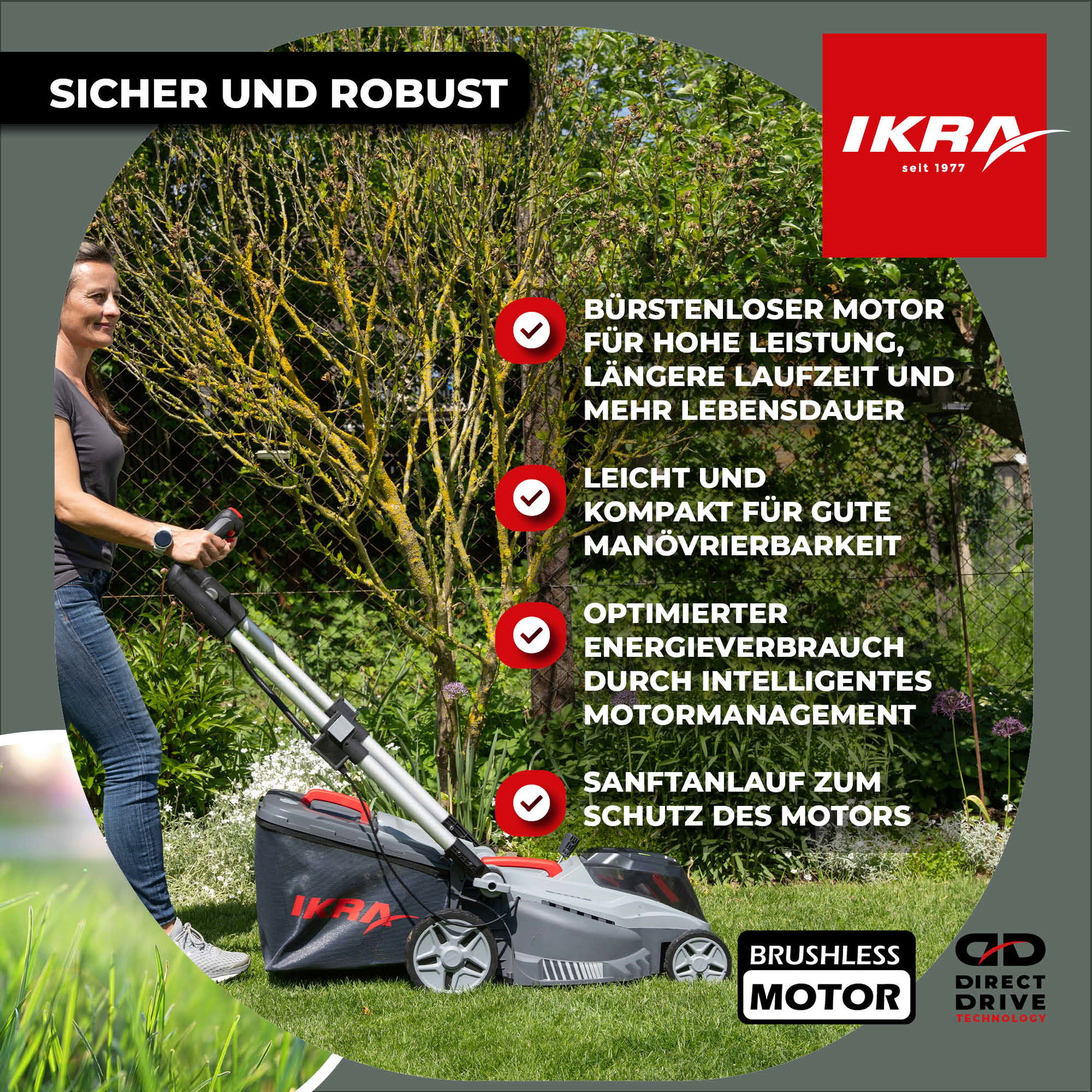 Akku Rasenmäher IB-LM 38 ikra Bosch