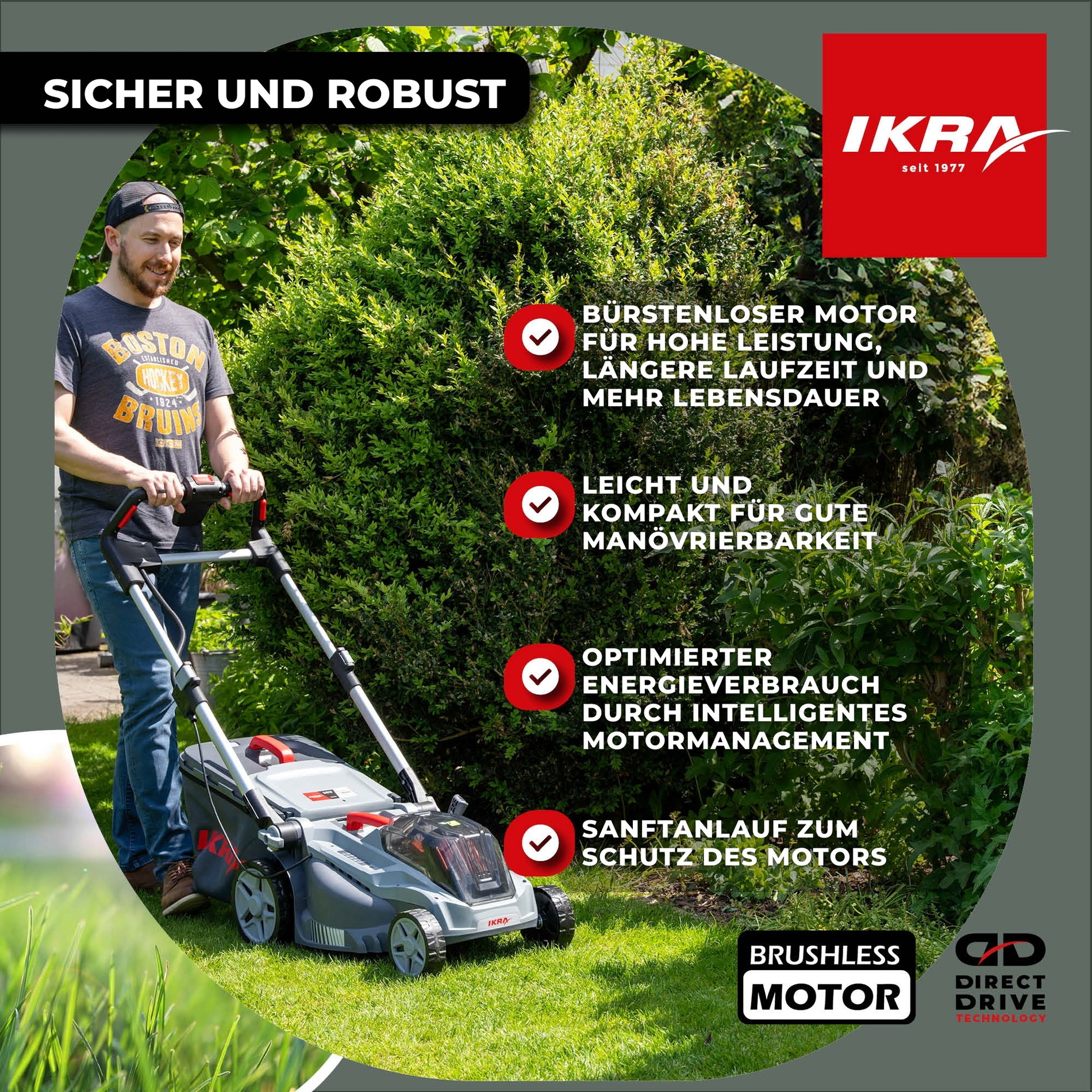 Akku Rasenmäher IB-LM 43 ikra Bosch