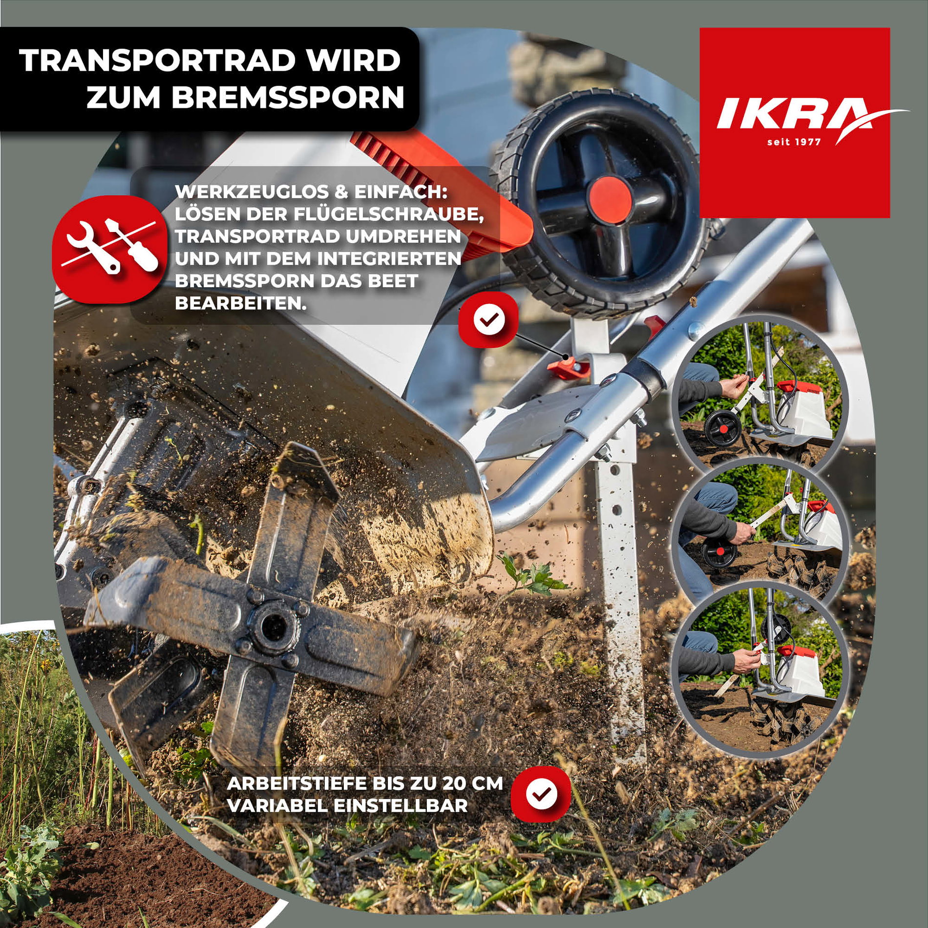 Elektro Bodenhacke Kultivator IEM 1500