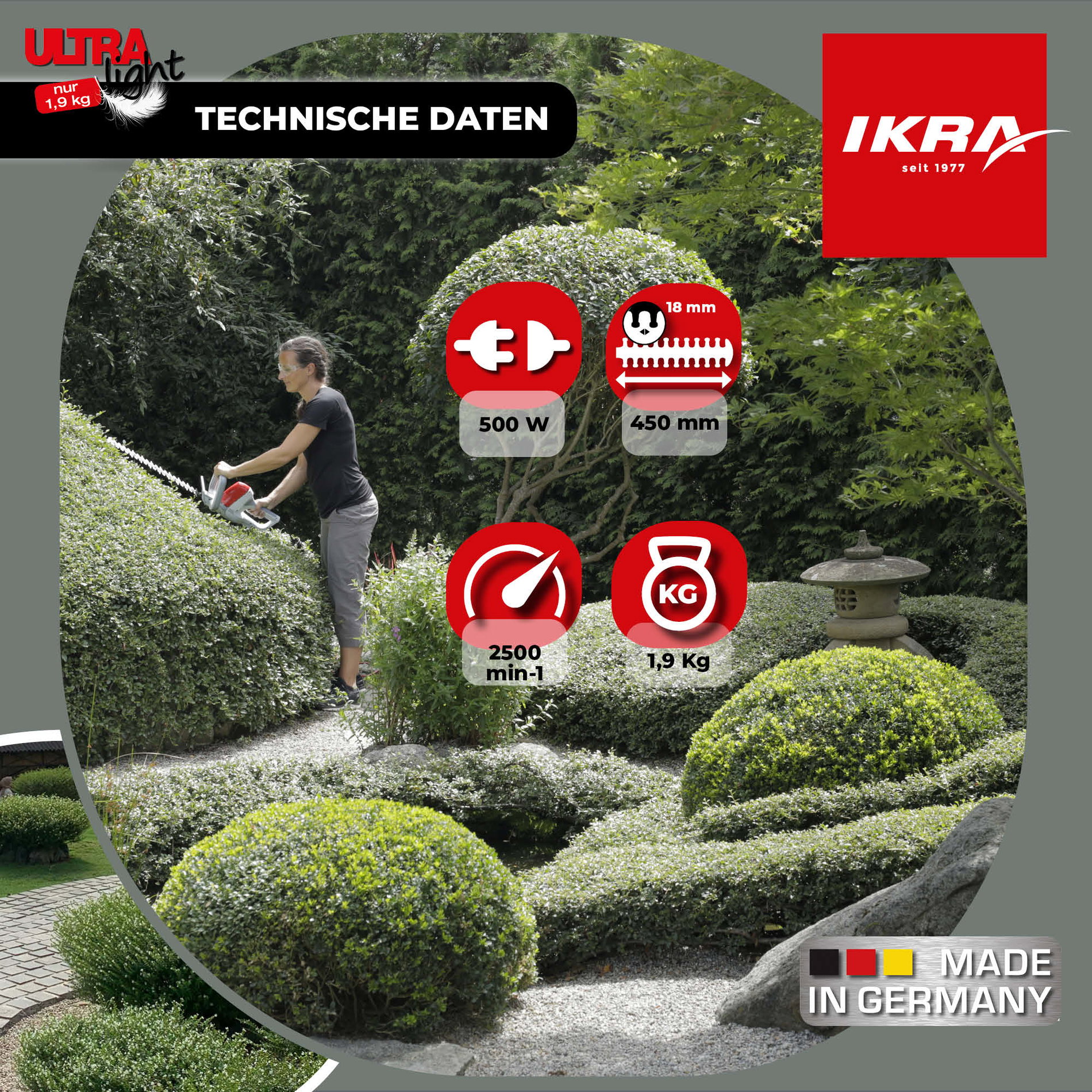 Elektro Heckenschere Ultralight FHS 1545 inkl. Pflegespray